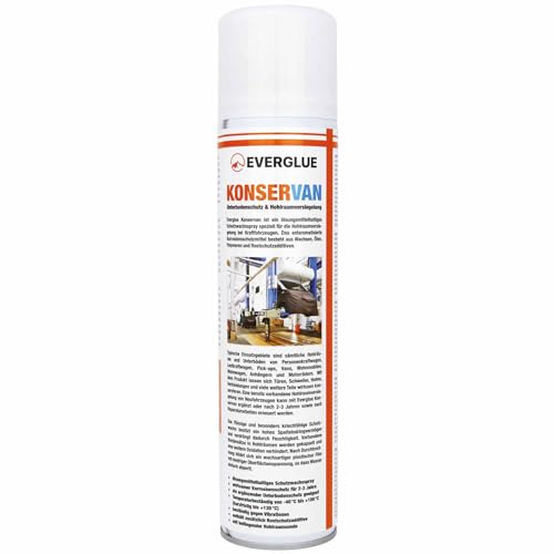 EVERGLUE Konservan Unterbodenschutz und Hohlraumversiegelung Schutzwachsspray für Auto Grundierung und Versiegelung für Wohnmobil, Van, LKW als Rostschutz Rostumwandler 400ml Aerosol (1)