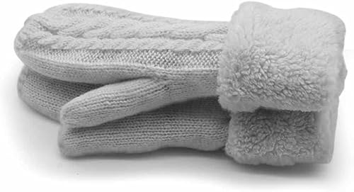TOLOYE Handschuhe Damen Winter Warm, Super Dicke Gestrickt Fausthandschuhe Winterhandschuhe Outdoor, Perfektes Weihnachts Geburtstags Geschenk für Mädchen Mutter Tochter Liebhaber
