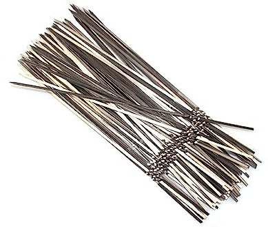 SPXTOM Robuste Grillspieße, wiederverwendbar, Kabob-Spieße aus Edelstahl, rutschfest, for Obst, Grillen, Yakitori-Hähnchen, Fondue, 100 Stück (Size : 19cm)