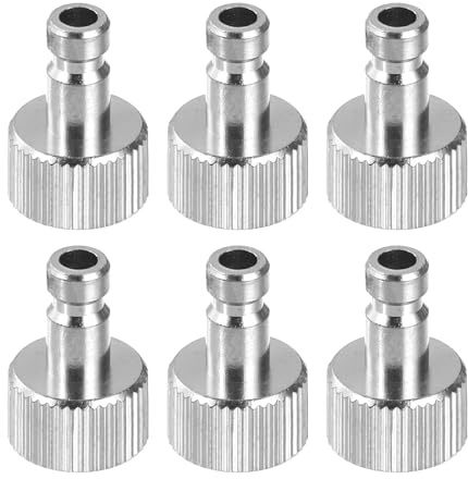 PATIKIL 6 Stück 1/8 Air Brush Anschlussstecker männliche Adapter | Air Brush Schnellkupplung männliche Enden, Air Brush Schnellverschluss, Für Air Brush