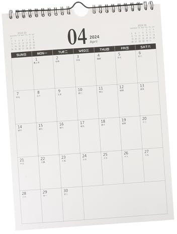 NUOBESTY Wandkalender Zum Aufhängen Monatskalender Für Haushalt Und Büro Kalender Mit Klarem Aufdruck Filigraner Zeitplaner Zur Planung Bruchfeste Materialien Für Langlebigen Gebrauch