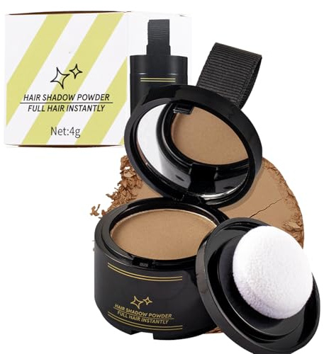 Hairline Powder - Ritocco Di Radici A Prova Di Sudore | Polvere Per Ritoccare Le Radici | Ritocco Del Colore Della Radice Dei Capelli | Copertura Di Capelli Grigio | Polvere Per Capelli Resistente