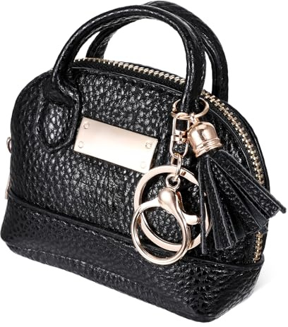 Mini-Tragetasche, Schlüsselanhänger, Münzbörse, PU-Leder, Mini-Geldbörse, Schlüsselanhänger, niedlicher Schlüsselanhänger, Mini-Make-up-Tasche