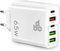 Caricatore USB C Ricarica Rapida 65W, 5 Porte Presa Multipla PD & QC3.0 Carica Cellulare,Tablet,Computer,Cuffie Ecc..Spina Alimentatore USB-C Caricabatterie Universale Per Samsung, Iphone, Huawei
