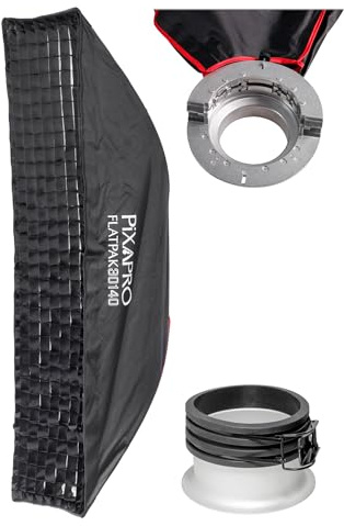 30x140cm Easy-Open FlatPak Strip Softbox with Two-Diffusion Layers (Patented Design) | Wedding, Portrait & Product Photography | Lightweight, Quick Setup for Professionals (Profoto)