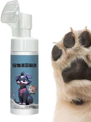 Holdes Nettoyant pour Pattes d'animaux,Brosse De Nettoyage pour Pattes - 150ml Nettoyant pour pour Chiens Et Chats,pour Pieds Sales Et Boueuses des Animaux De Toutes Tailles