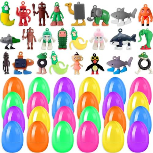 Easter Eggs 24-Piece Character Figure Collection, Collectibles Cartoon Figures for Kids & Adults Gifts for Fans,Colleagues,Friends