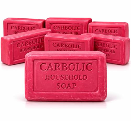 Traditional Carbolic Soap Pack of 6 x 125g Bars – Antibacterial, Antifungal & Traditional Antiseptic Soap for Hands, Skin & Household Use