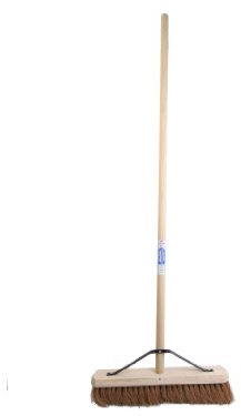 Faithfull 18-inch Soft Coco Broom with Handle and Stay