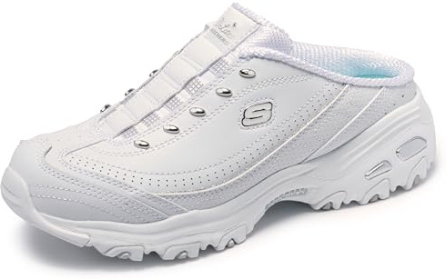 Skechers - D'LITES Bright Sky, Zapatillas Mujer, Blanco White Silver, 35.5 EU