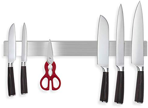 MASS DYNAMIC Magnetic Knife Holder for Wall – 45CM Stainless Steel Wall-Mounted Knife Rack with Strong Magnets, Kitchen Utensil Organiser Strip, Space-Saving Storage Solution