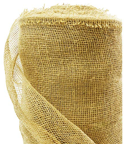Roban Fashion Jute Jutenetz Jutegewebe Jutestoff für Pflanzen Winterschutz Dekoration Haus und Garten 60cm Breite 10m Länge