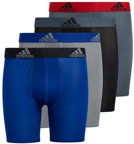 Athletic Fit Microfiber Long Boxer Brief Underwear (4-Pack) all day sport comfort
