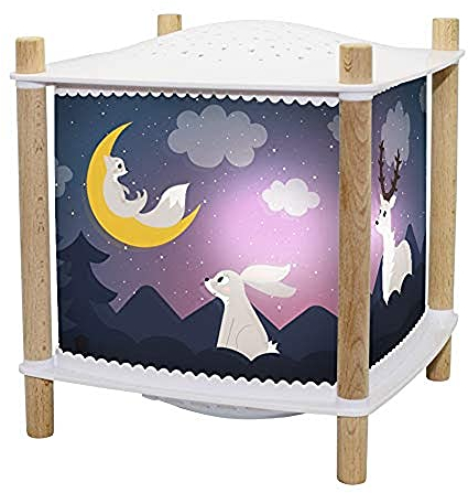 Trousselier - Forêt - Veilleuse Bébé Musicale et Lumineuse et Enfant - Lanterne ReVOLUTION 2.0 - Cadeau Naissance Veilleuse Rechargeable USB - Projecteur Ciel Etoilé - Detecteur de Pleurs
