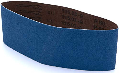 Multiblade 3 bandas de lija profesionales con circonitas de 100 x 610 mm, grano 40, para madera y metal, calidad profesional, para máquinas de lijar