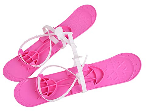 molti Kids SKI för barn med bindning med stavar, 5 färger, 40 cm (rosa)