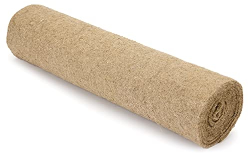 La cordeline Paillage Feutre de Chanvre 50cm x 2m Protection Mauvaises Herbes, Contre Le Froid, Naturel