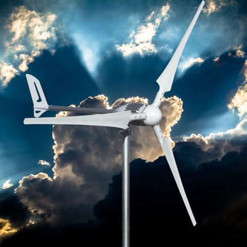 ISTABREEZE Generador de turbina eólica i-2000 W 48 V Aerogenerador - Hélices en blanco