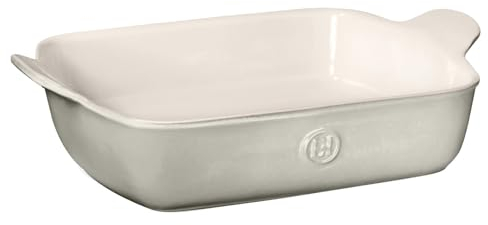 Emile Henry Modern Classics Collection Bäcker, rechteckig, mittelgroß, 27,9 x 20,3 cm, Perlgrau