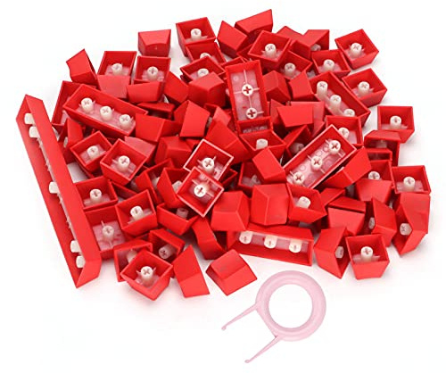 PBT Keycaps Ergonomic Design keycaps Colorful 108 Key Keycap red keycaps for Mechanical Keyboard, Rich Colors for Different Groups (Red) Keyboards
