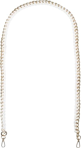 styleBREAKER Taschen Schultergurt Geflochtene Kette, Weiß | 133 cm langer Wechselriemen in Seil-Optik, sichere Karabinerhaken für einfachen Austausch, flexibel als Crossbody nutzbar.