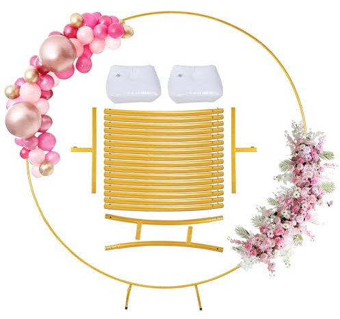 Tanniws Kit Arco per Palloncini per Feste Compleanno 1.8M/5.9FT Matrimonio Fidanzamento Anniversario Natale Festival Arco di Ghirlanda di Palloncini Fondale Rotondo Arco per Palloncini con Accessori
