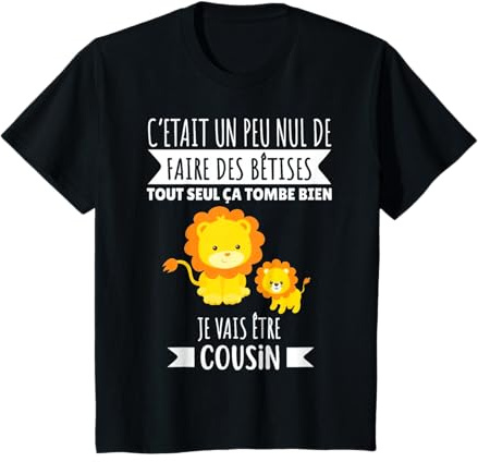 Enfant Futur Cousin Annonce Grossesse Je Vais Etre Cousin 2027 T-Shirt