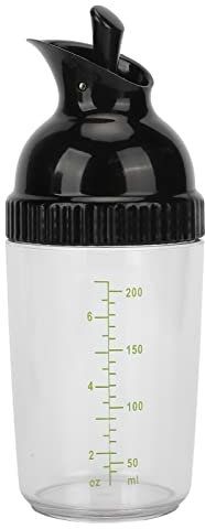 BAFOVY Botella de Especias, Agitador de Aderezo para Ensaladas, Abierto con una Mano, Sellado Hermético a Prueba de Fugas, Recipiente ABS+PP de 200 Ml con Tapa, Resistente a Caídas,