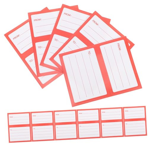 TEHAUX 150stücke Selbstklebende Versandetiketten Für Adressen Leere Aufkleber Beschriften Für Briefe Und Pakete Rote Rücksendeetiketten Pro Packung Pakete