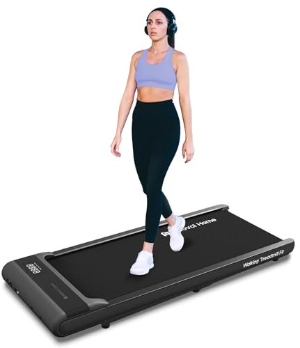 Mobvoi Walking Pad Smart AI Under Desk Treadmill Portable Small 2 in 1 Treadmills for Home Office Jogging Running Machine TicSports Zwift Kinomap with LED Display Remote Control 6 KMH Easy Storage
