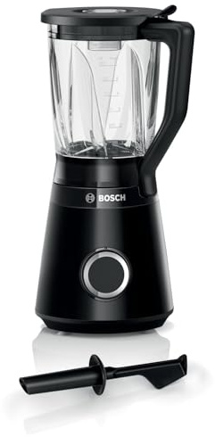 Bosch VitaPower Serie 4 Standmixer, 1200 W, Schwarz, ThermoSafe-Glas, 1,5 l, zwei Geschwindigkeiten + Pulsfunktion – MMB6172B