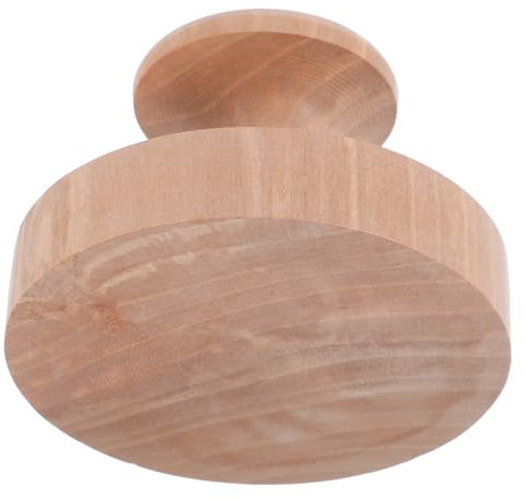 HAKIDZEL Wooden Bun Mould and Pancake Press 6cm Diameter Easy to Clean Food-Grade Material for Home Baking and Festive Gatherings