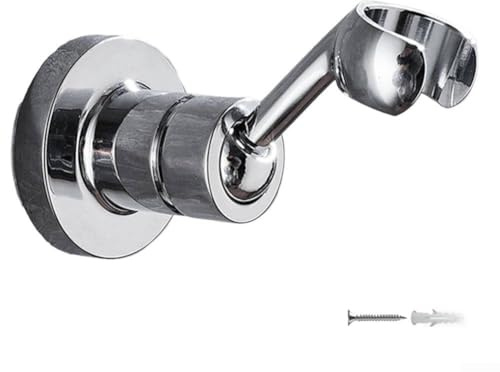 Support de pommeau de douche flexible à 360 degrés avec vis pour une installation pratique (argenté)