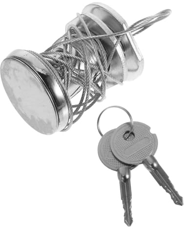 Veemoon Kit Di Serratura Per Porte Da Garage Nucleo in Rame, Lucchetto Cavo Di Sicurezza Per Porte a Ribalta, Chiave Di Sblocco Di Emergenza, Installazione Facile e Resistente Alle Intemperie