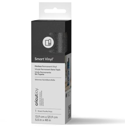 Cricut Smart Vinyl Permanent Joy 14 x 122 cm, 1 Bogen (schimmerndes Schwarz)