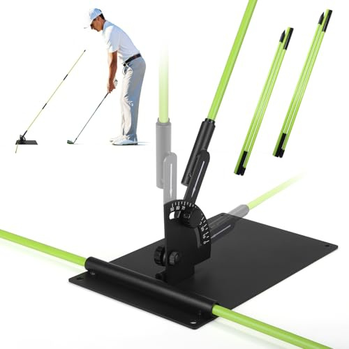 Golf Alignment Sticks Holder with Swing Plane Training Stick for Putting