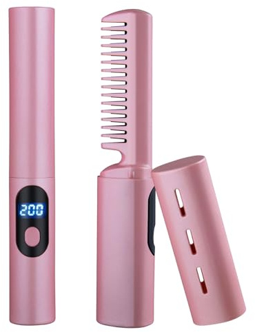 Rätborste För Hårrättning USB-laddningsbart Stylingverktyg | Varm Hårkam För Hårstyling För Användning Till Mamma, Peruker, , Resa, Inomhus, Utomhus, Salonger Och