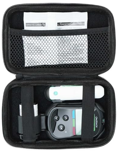 caseroxx Blutzuckermessgerät Tasche für Onetouch Select Plus Flex, schwarz