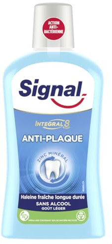 Signal Bain de Bouche Antibactérien Integral 8 Anti-plaque, 500ml