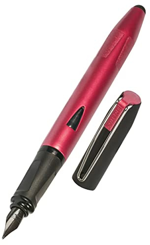 Online Füller Switch Plus, Patronen-Füller & Touchpen in einem, für Tablets & Smartphones, Multifunktions-Stift inkl. Kombi Tintenpatrone, Ruby Rot, Iridiumfeder, Federstärke M, 1 Stück (1er Pack)