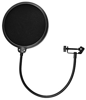 TIE anti pop Audio filtre pour Microphone Noir