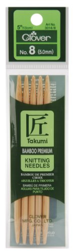Clover Takumi 5-Inch Double point, Size 8 (3014-8)