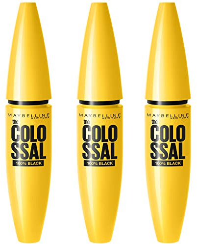 Maybelline New York Mascara Volum'Express, The Colossal, 100% Black, 3 x 10,7 ml