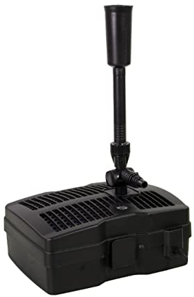 AquaForte GFU-5000 - Pompa per fontana + 9 W UV-C,potenza 42 W, portata massima 2 metri, portata massima 2 m3 all'ora, dimensione massima del laghetto 3,5 m3, attacco 13/19/25 mm,pressione massima 2