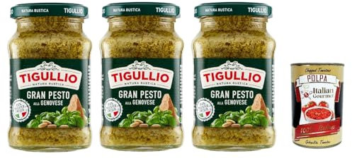 Star Tigullio GranPesto Alla Genovese Lot de 3 sauces au basilic 190 g + polpa gourmet italienne 400 g