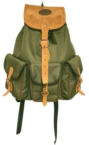 Mochila de caza, grande, fabricada en lona con 3 bolsillos