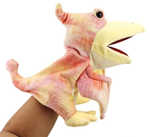 JAWSEU Dinosaurier Handpuppen Dinosaurier Spielzeug, Dinosaurier Puppen für Kinder Dinosaurier Kuscheltiere Fingerpuppen Tier Handpuppen Spielzeug Rollenspiel Vorschulunterricht Geschenk für Kinder