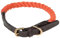 Rope Dog Collar Adjustable Twister Dogs Collars Pet Puppy Training Strong Roped Cotton (M/L, Burnt Orange)