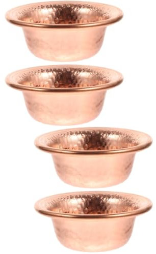 TOPBATHY 4stücke Handgefertigte Kupfer Weihwasserbecher Für Buddhistische Zeremonien Retro Opferschalen Zur Meditation Tempeldekoration Und Segensrituale