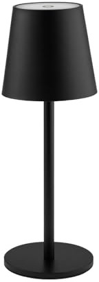 LEOLUX Columbus Nero-Lampada Da Scrivania-Senza Fili-Touch-Adatta Come Lampada Da Comodino e Luce Notturna Bambini-La Lampada Da Tavolo Ha 3 Colori Di Luci Led con Intensità Dimmerabile